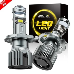9003 H4 100W Mini Bi LED Projector Lens Headlight Bulbs Kit 400000LM Hi-Lo 6500K - Picture 1 of 30