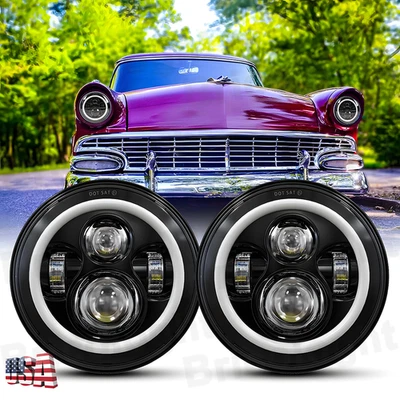 Faros LED redondos HI/LO para Ford Fairlane 1955 1956 1957 2 piezas 120 W 7 pulgadas Foto 1 de 4