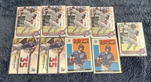 Lot 9 Brennen Davis Rookie RC Baseball Card Lot Bowman Insert Chicago Cubs MLB - Picture 1 of 4