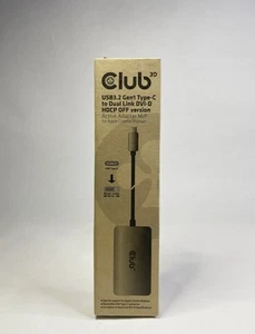 Club 3D CAC-1510-A, ein USB 3.2 Gen1 Typ-C auf Dual Link DVI-D HDCP OFF Adapter - Bild 1 von 2
