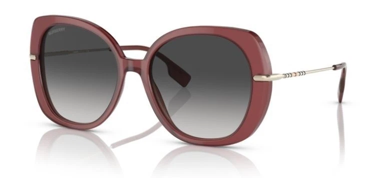 BURBERRY BE4374 40228G 55mm Eugenie Bordeaux Grey Gradient Sunglasses