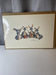Bunny Band Copyright 1988 By Carolyn Shores Wright 212/1000 Autographed - Picture 1 of 6