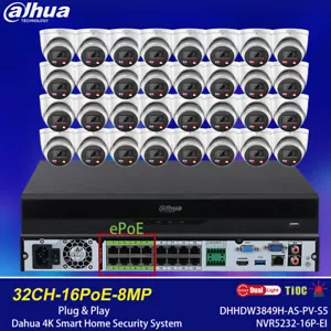 Dahua Acupick Wizsense Smart Ai 4K 8MP 32CH ePOE TiOC SMD 4.0 Camera System lot - Picture 1 of 24