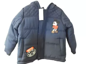 New Disney Store Mickey Mouse Hooded Winter Puffer Jacket - Sz 3T - Picture 1 of 2
