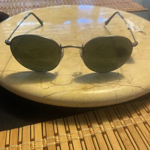 ray ban sunglasses men Rb3447 039 50/21 Round Metal Gun Mat Green Lenses - Picture 1 of 4