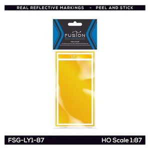 HO Scale Railroad Locomotive Yellow Reflective Sill Stripes Set - Picture 1 of 1