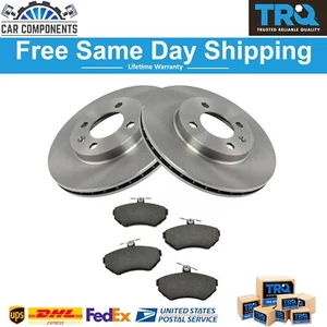 TRQ Front Ceramic Brake Pad & Rotor Set Kit For 1996-2002 VW Cabrio Golf Jetta - Picture 1 of 5