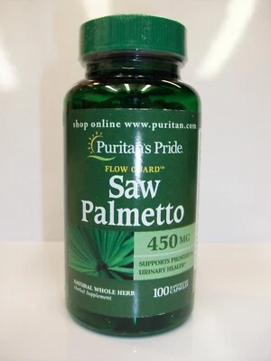 Saw Palmetto 450 mg 100 cápsulas apoya la salud de la próstata y urinaria Foto 1 de 3
