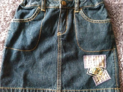 LANDS END KIDS GIRLS SIZE 6 SHORT DENIM SKIRT - Image 1 of 4