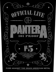 PANTERA 101 PROOF PRINTED SEW ON LARGE SIZE BACK PATCH OFFICIALLY LICENSED - Imagen 1 de 7