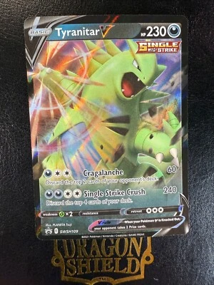 TYRANITAR V SWSH109 Sword Shield Promo Ultra Rare Pokemon Card Near Mint - Image 1 of 3