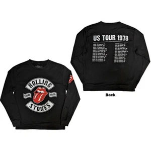 Rolling Stones - US Tour 1978 - Black Crew Neck Sweatshirt - Picture 1 of 1