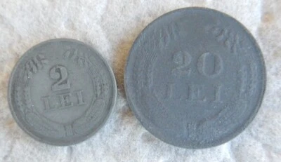 Romanian coins 1941 + 1943 - Image 1 of 4
