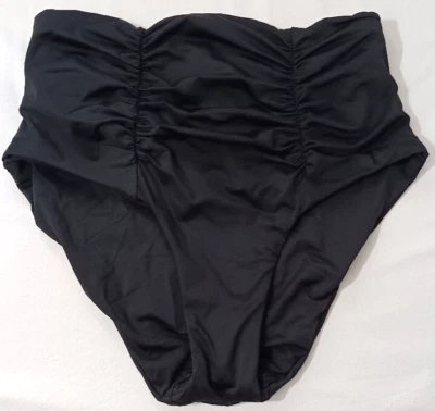 Parte inferior de bikini Becca by Rebecca Virtue negra vintage cintura alta natación talla M Foto 1 de 4