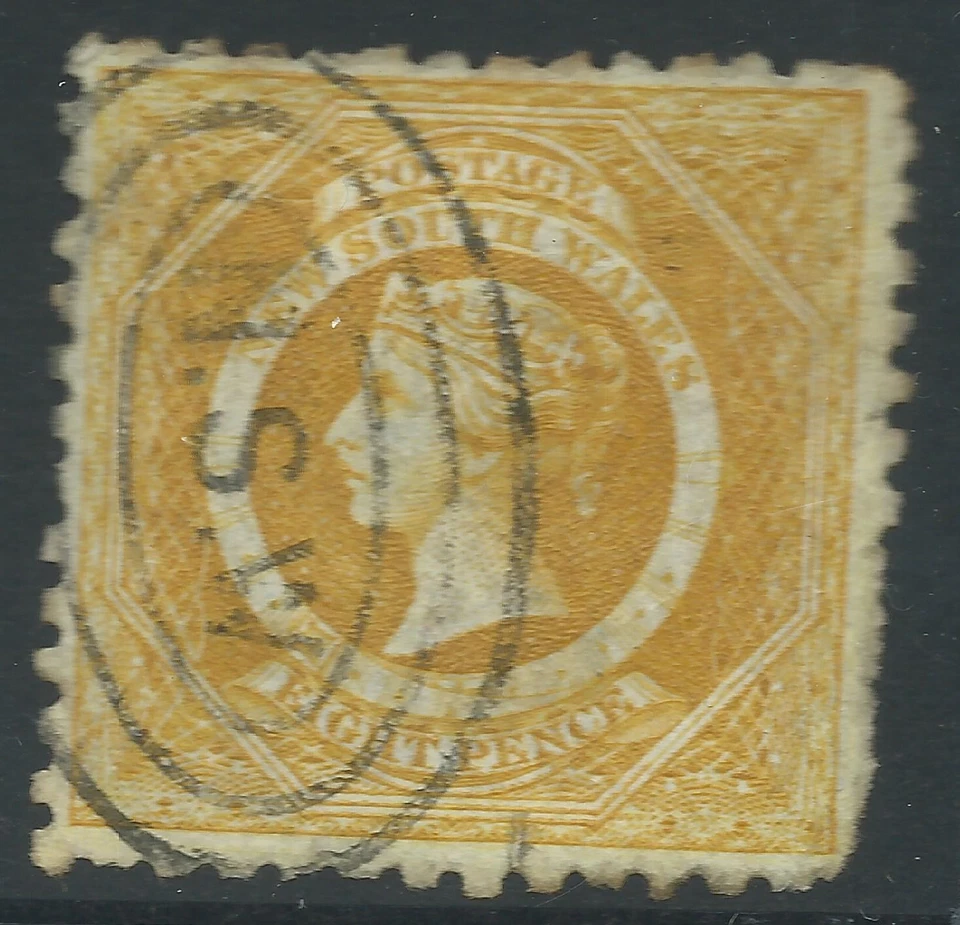 NSW Nueva Gales del Sur QV 8d Diadema Amarilla Australia NSW Ovalada Frank REF: DIA438 Foto 1 de 2