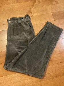 EUC Abercrombie kids girls pull on corduroy green pants, size 13/14 - Picture 1 of 6