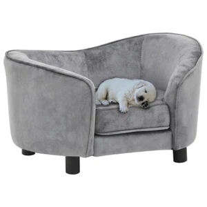 NNEVL Dog Sofa Grey 69x49x40 cm Plush - Picture 1 of 8