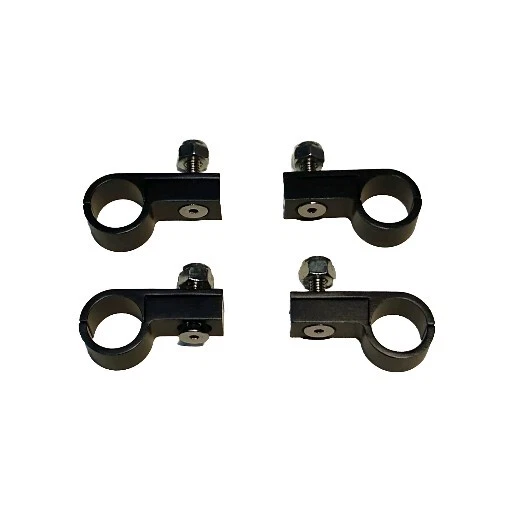 8AN BRAIDED FUEL HOSE and 5/8 TUBING ALUMINUM P MOUNTING CLAMP BLACK SET of (4) - Image 1 of 1