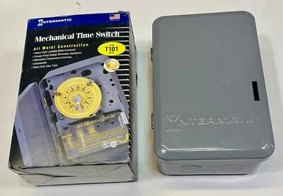 Intermatic T101 SPST 24 Hour Mechanical Time Switch Gray, 120V Electric Timer - Image 1 of 4