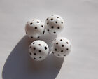 Vintage weiß und schwarz Tupfen Perlen 13 mm (4) bds827B