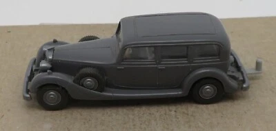 Micro Wiking Ho 1/87 Horch 850 Grigio Topo Con Gancio Di Traino No Box #825 - Immagine 1 di 4