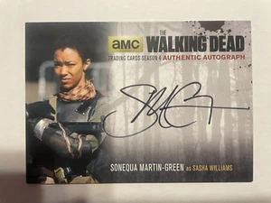 2016 Cryptozoic Walking Dead Temporada 4 Sonequa Martin-Green como Sasha Autógrafo SP - Imagen 1 de 2