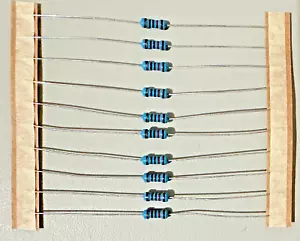 10k Ohm (10k R) 0.25W ±1% Metal Film Resistors Axial Leads – Set of 10 - Picture 1 of 3