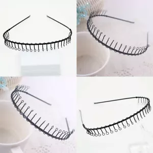 US 10-20er Pack Unisex Haarband Kamm Stirnband Metalldraht mit Zähnen - Bild 1 von 20