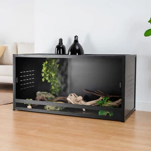 Reptile Enclosure Up to 4*2*2FT Snake Tank Terrarium 120 Gallon Stackable Cage - Picture 1 of 21
