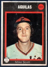 Venezuelan League Sticker 1973 Mike Scott #191 Aguilas del Zulia Venezuela