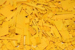 200 Yellow Lego Pieces Bricks Plates Tiles Slopes Specialty Parts - Picture 1 of 3