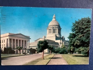 Postcard Washington State Capitol, Olympia Posted 1955 to Victoria BC B121 - Picture 1 of 2
