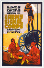 Vintage U.S. Army Signal Corps Recruiting Poster WW 1 