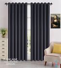 Ex Store Black Out Curtains Ring Pair Of Eyelet Fully Lined Thermal No Light
