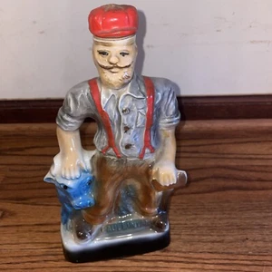 Jim Beam Empty Paul Bunyan & Babe Decanter Brainerd MN Centennial 1970 Vintage - Picture 1 of 17