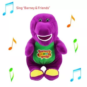 28cm/11" Barney Dinosaur Sing I LOVE YOU Song Kids Music Plush Doll Toy Gift UK - Picture 1 of 6