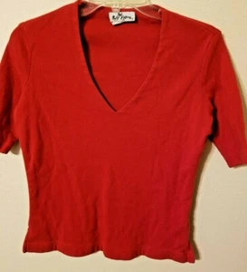 Top rosso Self Esteem S M manica corta 22 L 21 attraverso il petto linea pit to pit - Foto 1 di 12