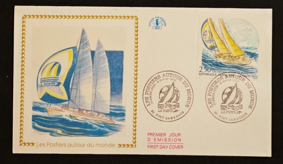Les postiers autour du Monde, Port Camargue 1993, Env FDC 1er jour - Photo 1/1