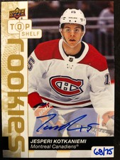 2019 UD National Convention Top Shelf Rookie Auto #TSA-JK Jesperi Kotkaniemi /75