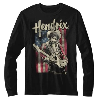 Camisa de música manga larga con bandera de Jimi Hendrix Foto 1 de 2