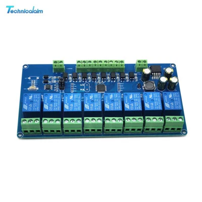 8 Channel Modbus Rtu Relay Module RS485 TTL 7-30V Communication Control Switch - Image 1 of 4