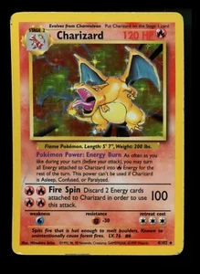#7 Charizard 4/102 Base Set 1999 Holo Rare WOTC Pokémon Card TCG - Picture 1 of 12