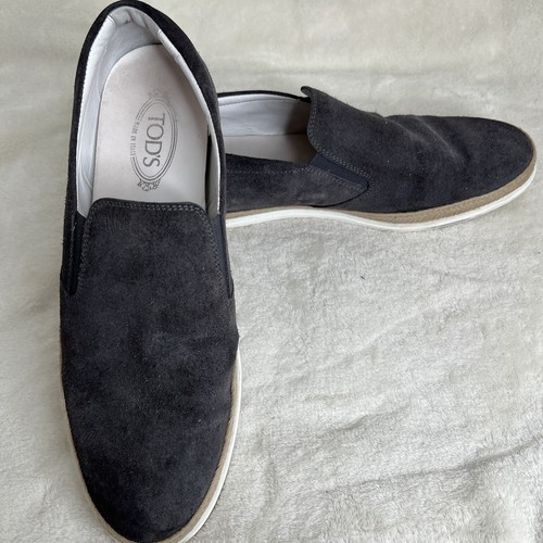 TOD’S Mocassini uomo Todd’s grigio scamosciato taglia 11 5 originali $595