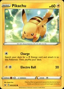 2x (SWSH01-065) Pikachu (C) Pokemon Sword & Shield Card # 65 - Picture 1 of 1