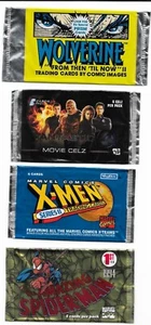 MARVEL 10 DIFFERENT TRADING CARD PACK WRAPPERS SPIDERMAN WOLVERING X-MEN READ - Picture 1 of 4