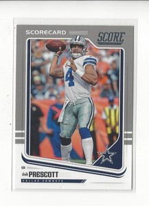 2018 Score Scorecard #83 Dak Prescott Cowboys