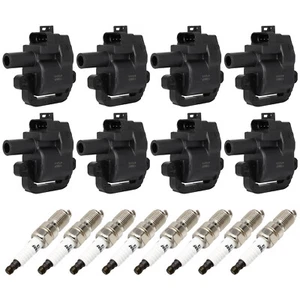 8X Ignition Coil & Spark Plugs Fits Chevrolet Suburban 2500 8.1L 2001-2002 UF192 - Picture 1 of 11