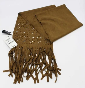 Nueva bufanda con flecos troquelados color camello oscuro de I-N-C etiquetas $32 #SCF1 - Imagen 1 de 1