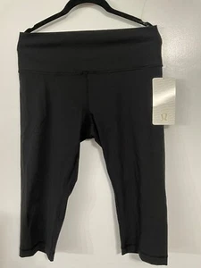 Apretado Lululemon Black Wunder Under High Rise 1/2 * F. Talla 12 Nuevo con etiquetas - Imagen 1 de 3