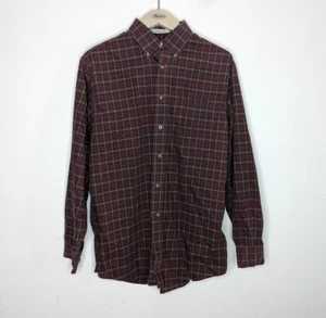 LL Bean Mens Shirt Size M Medium Long Sleeve Wrinkle Free Plaid Button Down - Picture 1 of 6